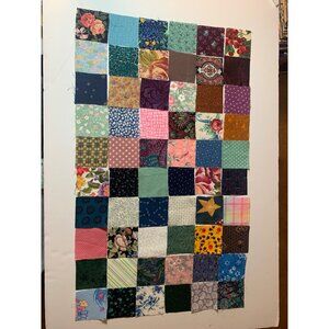 Patchwork Quilting Squares Lot 120 Pieces 2.5" Mixed Patterns & Colors Cotton Fa